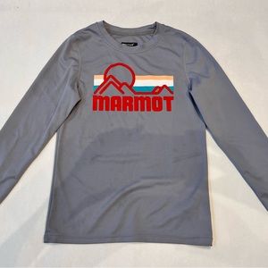 Kids Marmot Grey Long Underwear Shirt